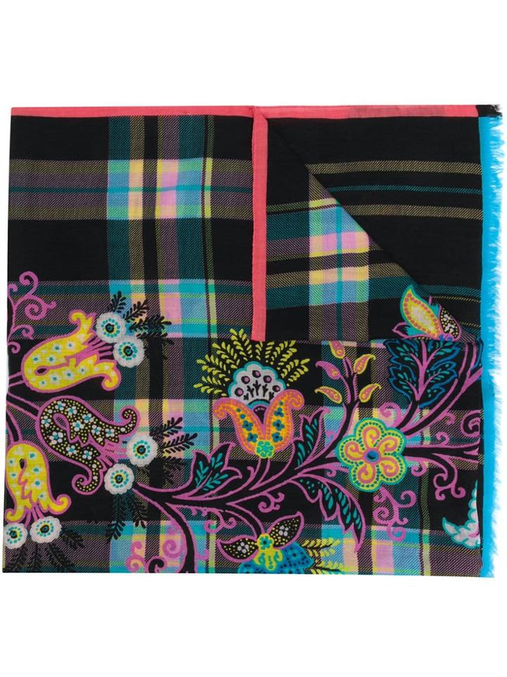Etro Print Mix Scarf - Black