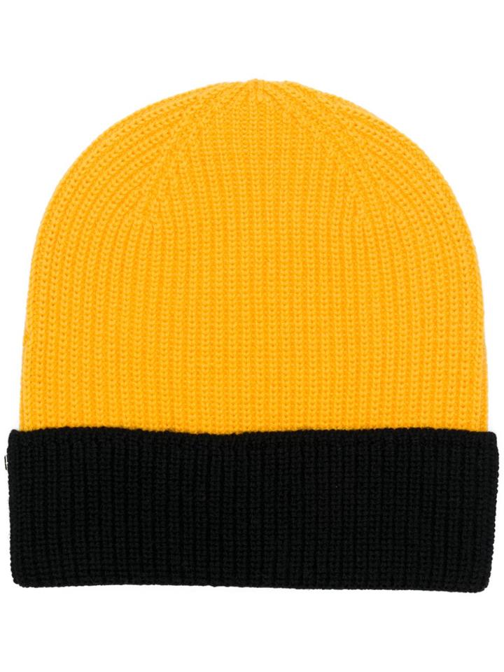Sport Max Code Ribbed Knit Beanie - Yellow & Orange