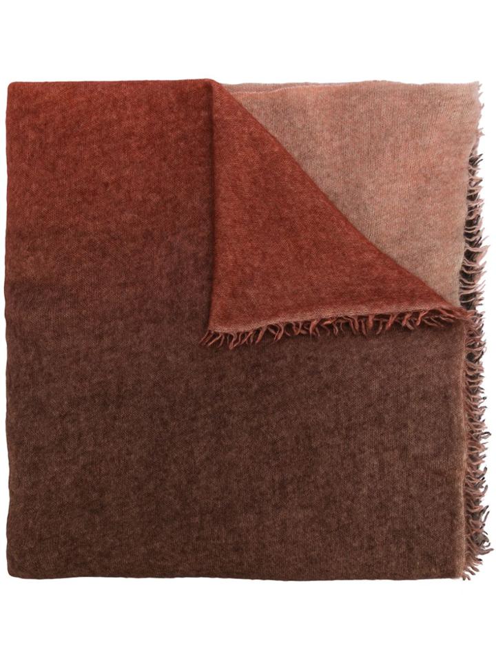 Faliero Sarti Adry Ombre Frayed Scarf - Red