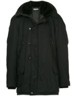 Hed Mayner Oversized Hooded Jacket - Black