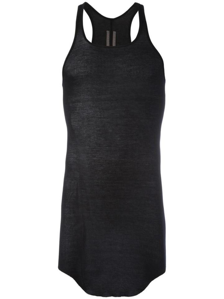 Rick Owens Curved Hem Tank Top - Black