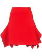 Dion Lee Box Ruffle Draped Mini Skirt - Red
