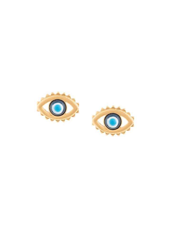 Tory Burch Evil Eye Stud Earrings - Gold