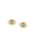 Tory Burch Evil Eye Stud Earrings - Gold
