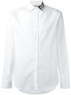 Alexander Mcqueen Moth Collar Shirt, Men's, Size: 40, White, Cotton