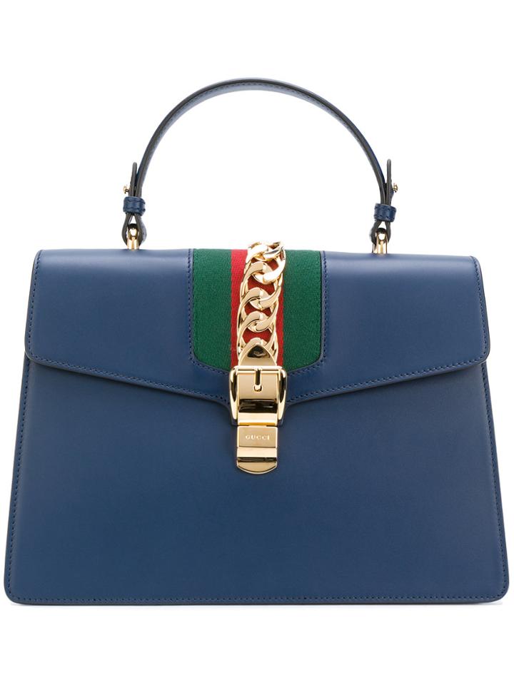 Gucci Sylvie Tote Bag - Blue