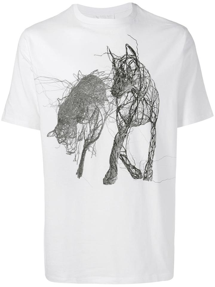 Neil Barrett Painted Wolves T-shirt - White