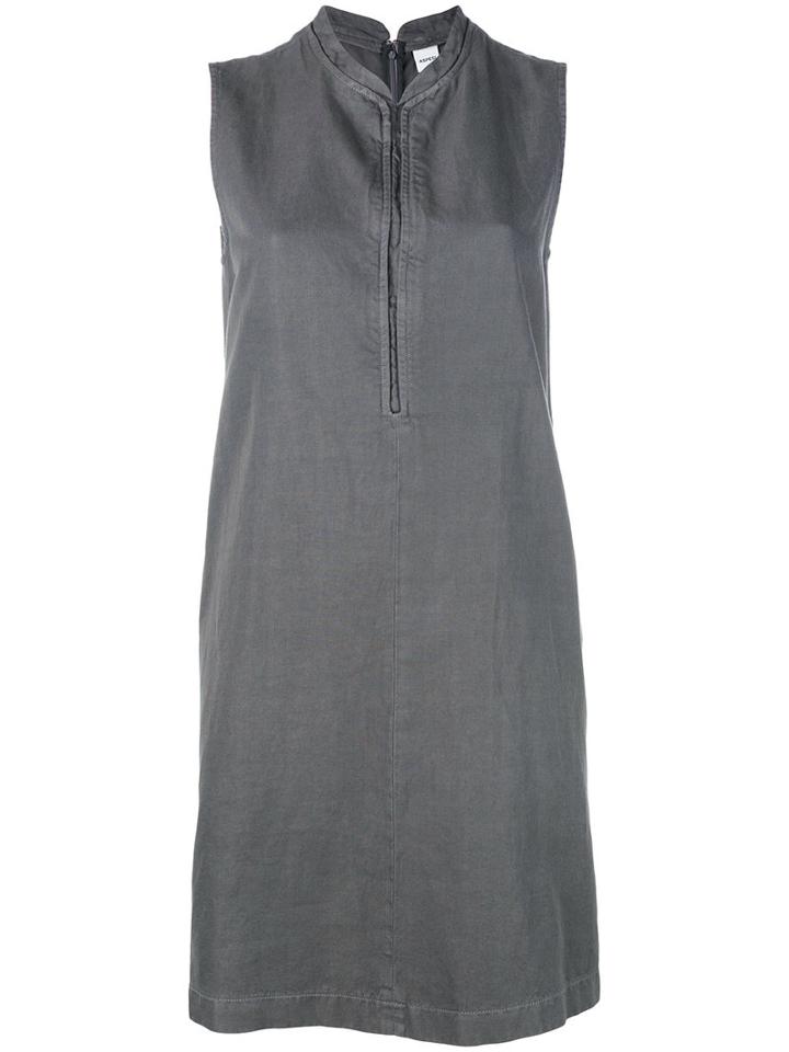 Aspesi - Sleeveless Shift Dress - Women - Cotton/linen/flax - 42, Grey, Cotton/linen/flax