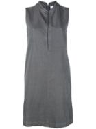 Aspesi - Sleeveless Shift Dress - Women - Cotton/linen/flax - 42, Grey, Cotton/linen/flax