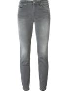 Diesel Black Gold Skinny Jeans, Women's, Size: 27, Grey, Cotton/polyester/spandex/elastane/calf Leather
