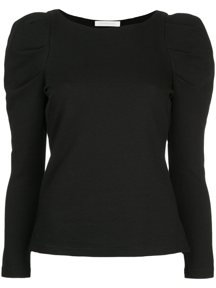Estnation Puff Sleeve Shirt - Black