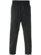 Barena Drop-crotch Cropped Trousers, Men's, Size: 52, Black, Cotton/spandex/elastane