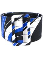 Emilio Pucci - Contrast Printed Belt - Women - Leather/viscose - M, Black, Leather/viscose