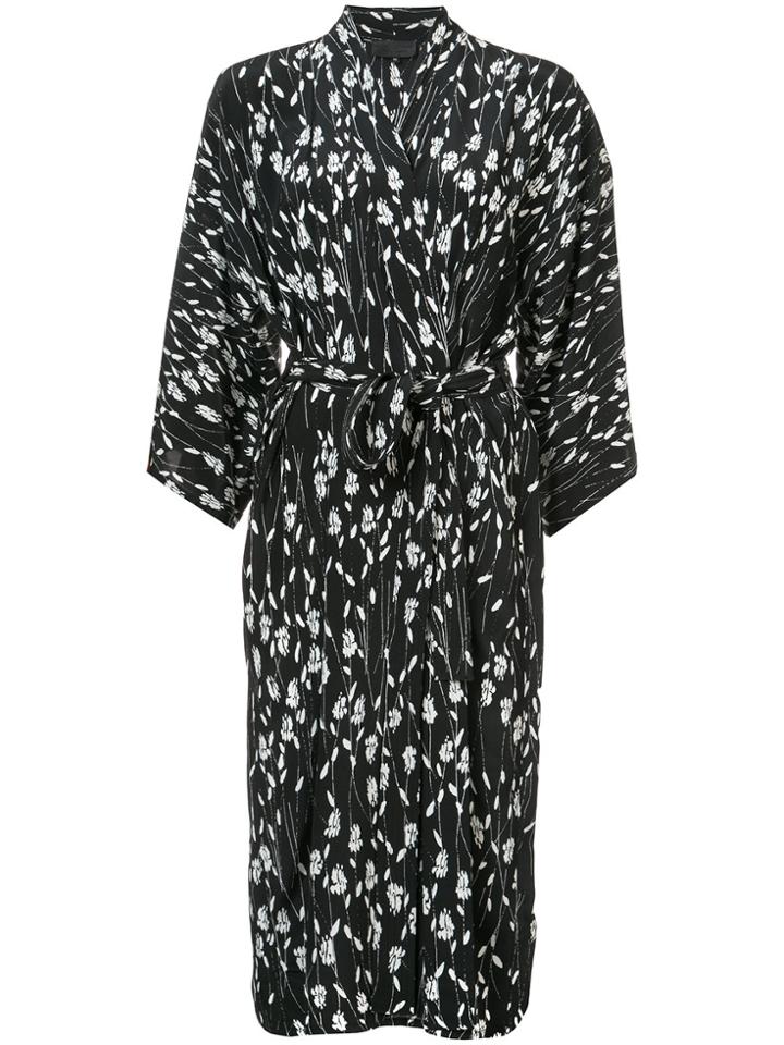Nili Lotan Maia Kimono Dress - Black