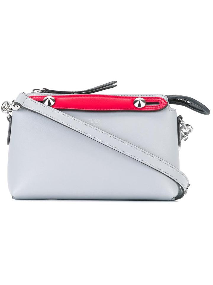 Fendi Mini By The Way Crossbody Bag, Women's, Grey, Calf Leather