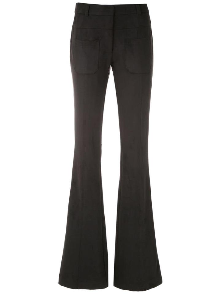 Olympiah Slim Fit Flared Trousers - Black