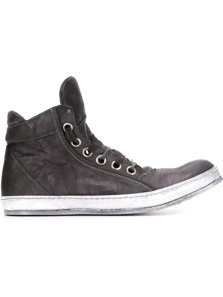 A Diciannoveventitre Kangaroo Sneakers, Men's, Size: 42, Black, Rubber/leather