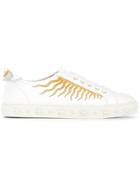Aquazzura Sun Ray Embroidered Sneakers - White