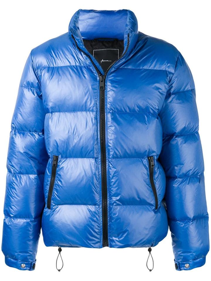 Paura Zipped Down Padded Jacket - Blue