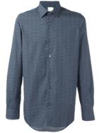 Paul Smith Printed Button Down Shirt - Blue