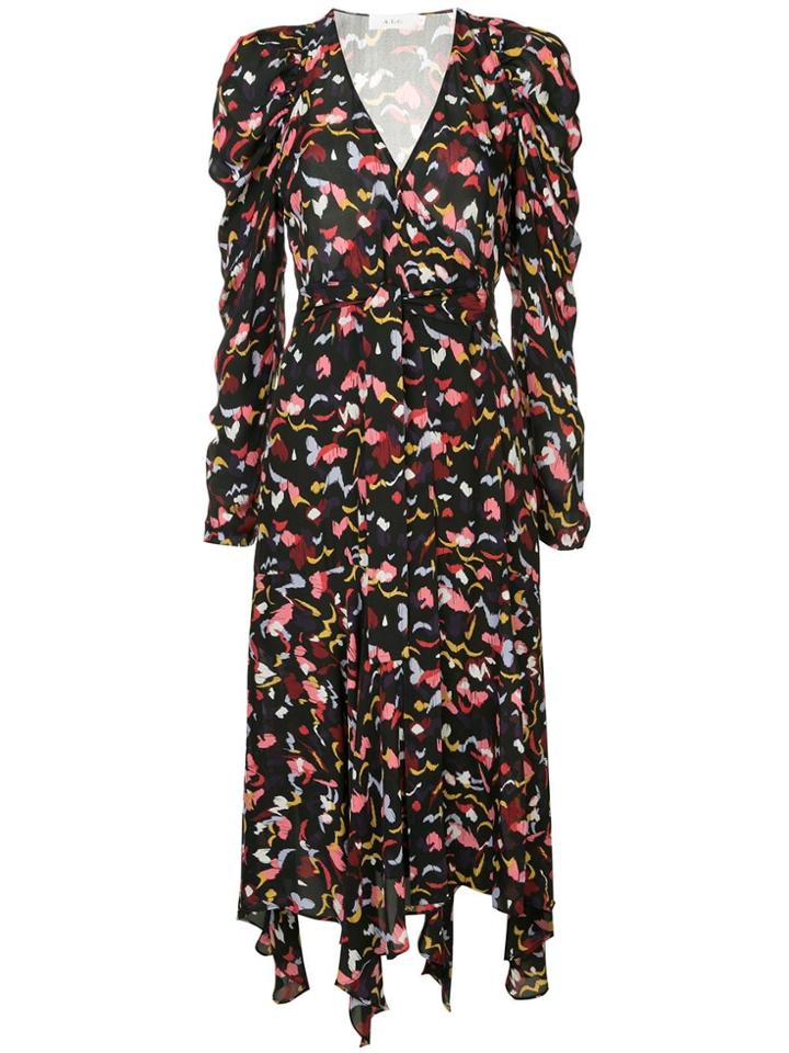 A.l.c. Asymmetric Printed Dress - Black