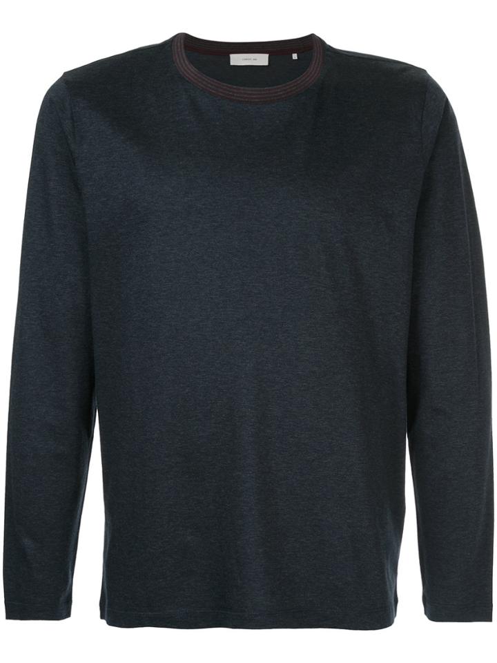 Cerruti 1881 Stripe Detail Long Sleeve T-shirt - Black