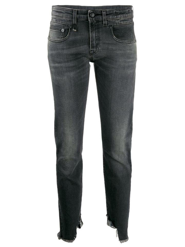 R13 Ripped Detail Trousers - Grey