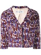 Christian Dior Vintage Cropped Printed Jacket - Pink & Purple