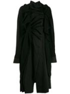 Aganovich Ruffled Shirt Dress - Black