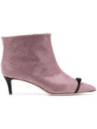 Marco De Vincenzo Crystal Embellished Ankle-boots - Pink & Purple