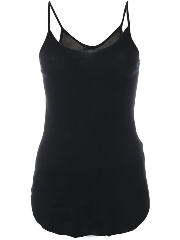 Lost & Found Ria Dunn Back Sheer Cami Top, Women's, Size: L, Black, Cotton/polyamide