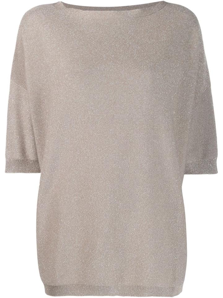 Fabiana Filippi Lurex Knit Sweater - Neutrals