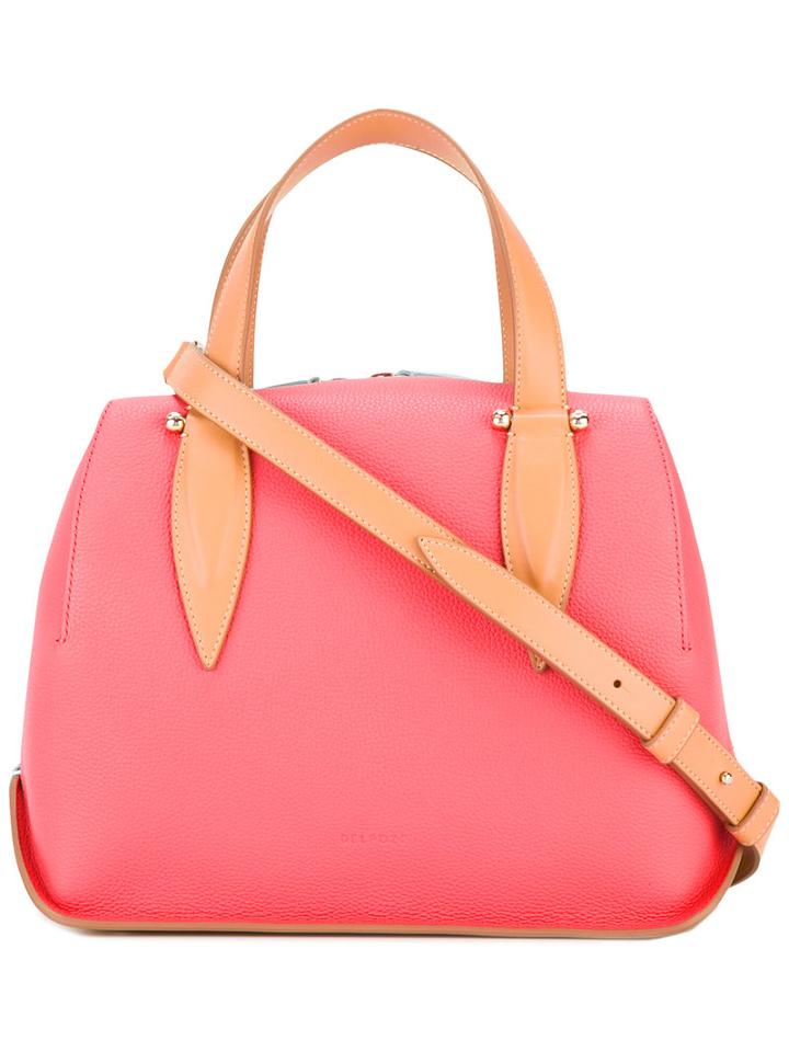 Delpozo Bicolour Tote, Women's, Pink/purple, Calf Leather