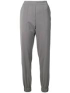 Fabiana Filippi High Waisted Tapered Trousers - Grey