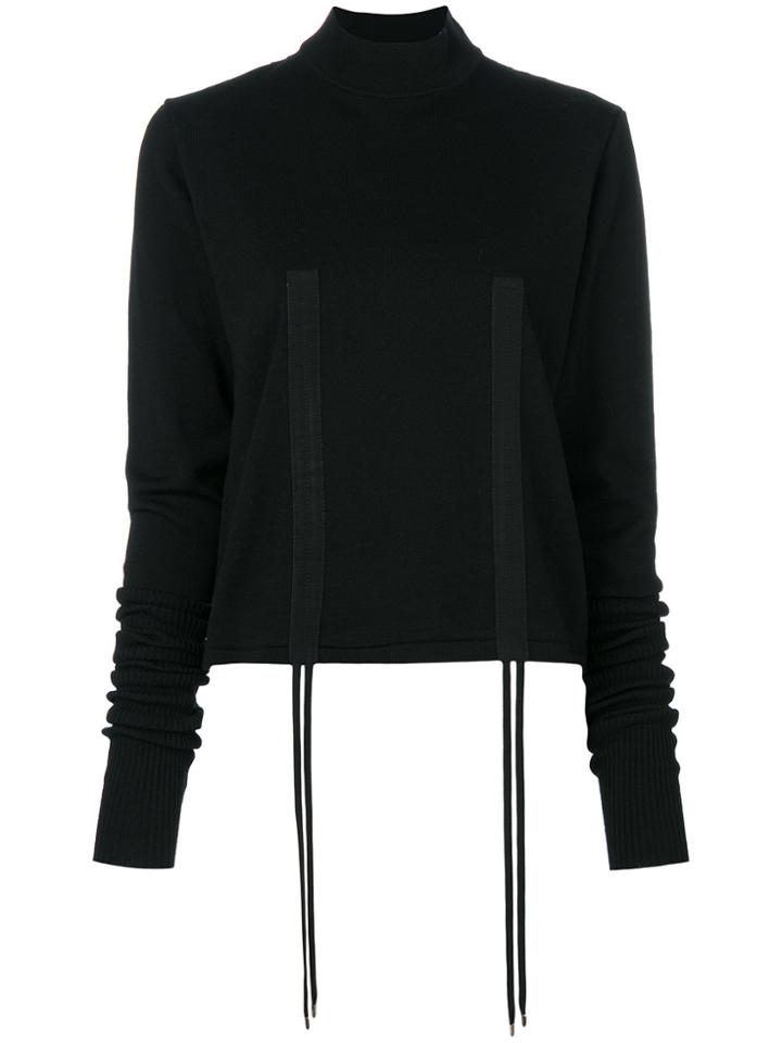 Circus Hotel Drawstring Detail Jumper - Black