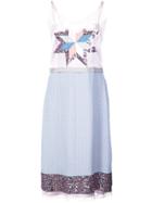 Coach Quilted Patchwork Slip Dress - Pink & Purple