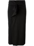 Isabel Marant Draped Skirt, Women's, Size: 38, Black, Cotton/linen/flax/viscose/spandex/elastane