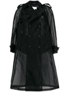 Maison Margiela Sheer Tailored Coat - Black
