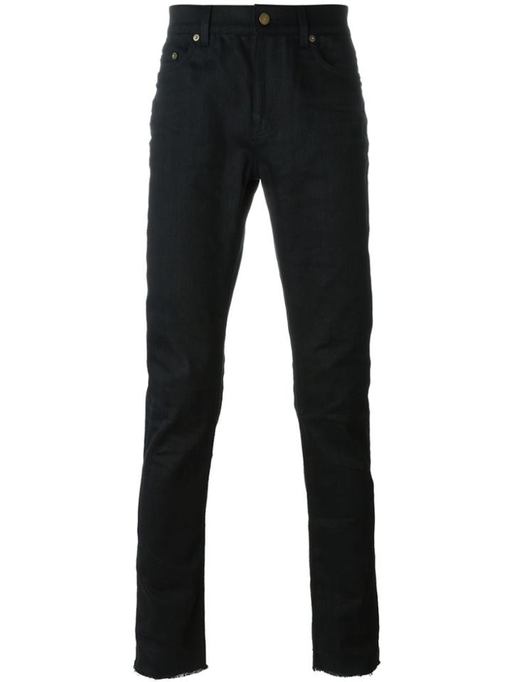 Saint Laurent Straight Leg Jeans - Black