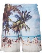 Orlebar Brown Beach Print Swim Shorts, Men's, Size: 32, Blue, Polyester
