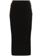 Balmain High-waist Midi Skirt - Black