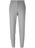 Fabiana Filippi Slim Fit Cropped Trousers, Women's, Size: 42, Grey, Cotton/polyester/spandex/elastane/merino