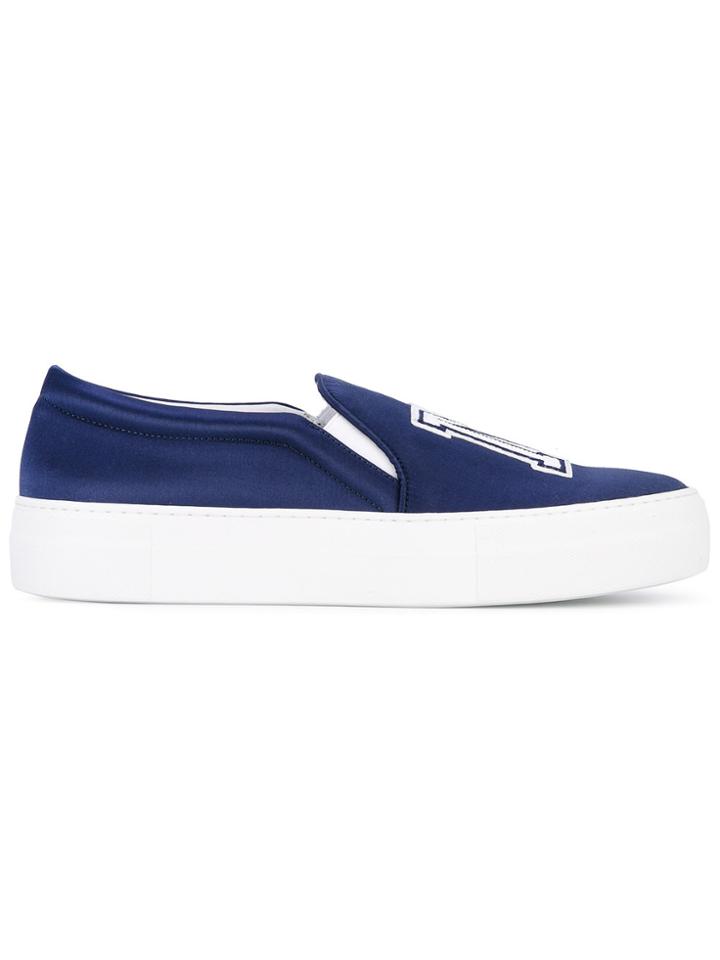 Joshua Sanders Ny Patch Slip-on Sneakers - Blue
