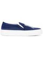 Joshua Sanders Ny Patch Slip-on Sneakers - Blue