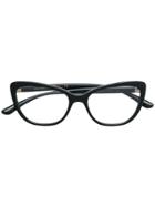 Dolce & Gabbana Eyewear Cat-eye Metal Embellished Glasses - Black
