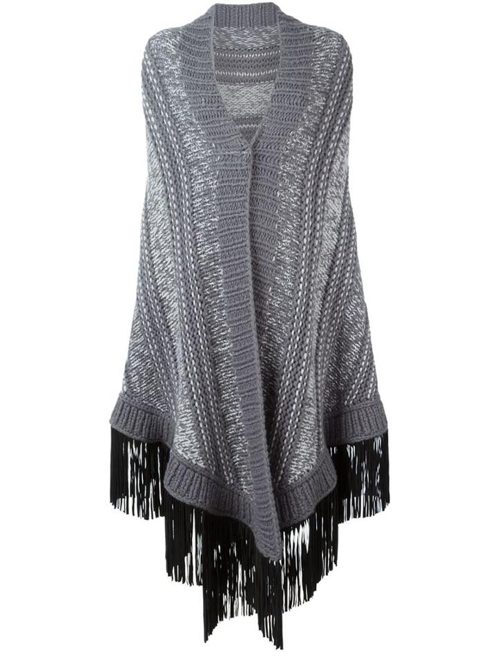 Antonia Zander Long Fringed Poncho