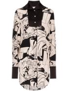 Wales Bonner Printed Silk Shirt Dress - Pink