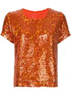 Comme Des Garçons Pre-owned Sequin Embellished Top - Orange