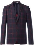 Ps By Paul Smith Checked Blazer, Men's, Size: 48, Blue, Cotton/viscose
