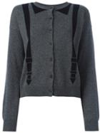 Chinti And Parker Braces Detail Cardigan, Women's, Size: Small, Grey, Cashmere